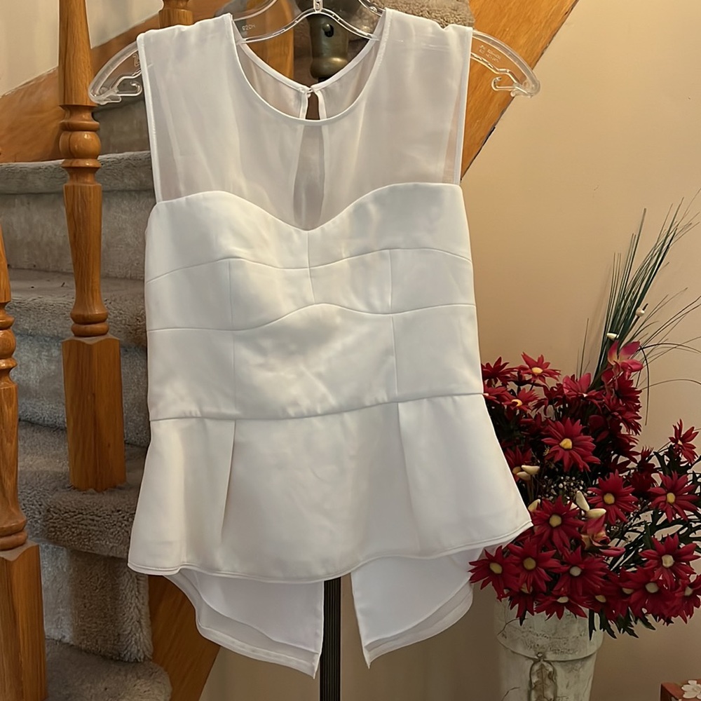 BCBGmaxazria corset like top with zip in the back